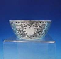William Kerr Sterling Silver Child's Set 2pc Acid Etched w/ Fables #4499 (#5257)