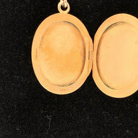 10k Yellow Gold Vintage Locket Engraved with Flowers (#J5408)