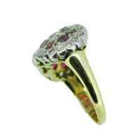 10k Yellow Gold Victorian 1.30ct Genuine Natural Diamond and Ruby Ring (#J4689)