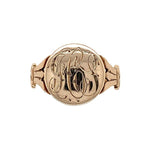 10k Yellow Gold Child Signet Ring w/ Monogram Size 2 Children's Jewelry (#J5990)