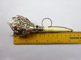 Silverplate Garnets Eight Petal Tussie Mussie Posey Posy Holder (#J1215)