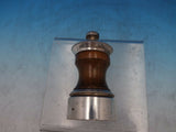 Sterling Silver Pepper Mill with Wood Unknown Maker Marked #52 4" x 2" (#6638)