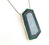 Kaufmann Sterling Genuine Natural Opal Intarsia Large Pendant (#J5396)