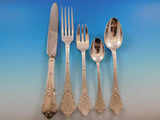 Empire France Frosted Finish Sterling Silver Flatware Set Service 66 Pcs Dinner