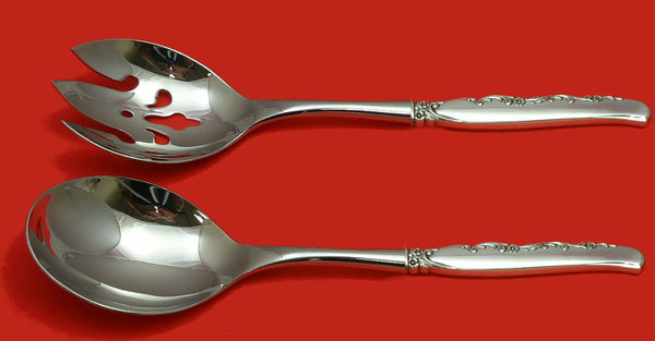 Flower Lane by Oneida Sterling Silver Salad Serving Set 2pc HHWS  Custom Made