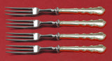 Angelique by International Sterling Silver Fruit Fork Set 4-Piece HHWS 6" Custom