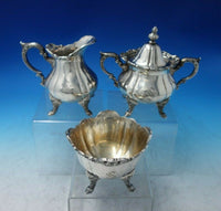 Rose Point by Wallace Silverplate Tea Set 5pc (#6285)