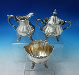 Rose Point by Wallace Silverplate Tea Set 5pc (#6285)