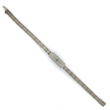 10k White Gold Art Deco Genuine Natural Sapphire Filigree Bracelet (#J5535)