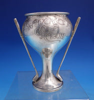 Frank Whiting Sterling Silver Golf Trophy Acid Etched with Clover #6480 (#7022)