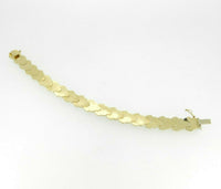 14k Yellow Gold Scallop Shell Link Bracelet (#J5065)