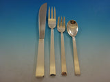 Moderne by Adra Sterling Silver Flatware Set Modernism Worked w/Adler 60 Pcs