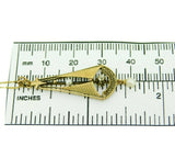 10k Yellow Gold Diamond and Pearl Lavaliere Pendant (#J4761)