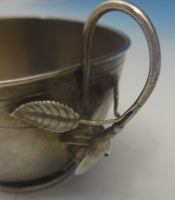 Fuchsia by Whiting Sterling Silver Cup & Saucer Bright-Cut with Flowers (#0400)