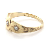 10k Yellow Gold Seed Pearl Child's Baby Infant Ring Size 0 Jewelry (#J6144)