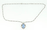 Georg Jensen Sterling 2019 Blue Chalcedony Pendant Jewelry (#J4346)