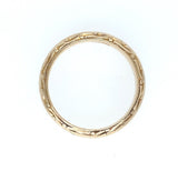 14k Yellow Gold Wedding Band with Wavy Dot Geometric Design Size 4.5 (#J6095)