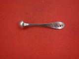 Antique Hammered by Shreve Sterling Silver Mustard Ladle pierced handle 4 3/4"