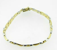 14k Yellow and White Gold Chevron Bracelet (#J5064)