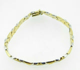 14k Yellow and White Gold Chevron Bracelet (#J5064)