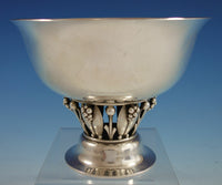 Georg Jensen Sterling Silver Bowl Footed with 3-D Leaves Applied Berries (#2788)