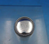 Shreve Sterling Silver Inkwell Beaded with Glass Insert 1 3/4" x 1 1/2" (#6562)