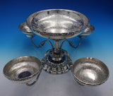 English Silverplate 9 Piece Epergne Set with Four Holders and Baskets (#4391)