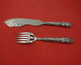Dolphin by Albert Coles Sterling Silver Fish Serving Set 2pc Bright-Cut Pierced
