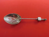 Bust by Gorham Sterling Silver Ice Spoon w/3D Bust on Cube PCD w/ Lotus BC