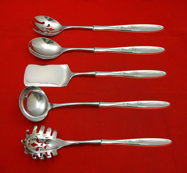 Rose Solitaire by Towle Sterling Silver Hostess Set 5pc HHWS  Custom Made