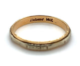14k Yellow and White Gold Wedding Band Jewelry Size 7.5 (#J5867)