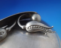 Peapod by Carl Poul Petersen Sterling Silver Butter Dish Round Glass Liner #7299