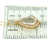 14k Rose Gold 3.5ct Genuine Natural Morganite Diamond Pendant (#J4669)