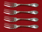 Dauphin by Durgin-Gorham Sterling Silver Fish Fork Set 4pc AS Custom Made 7"