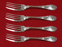 Dauphin by Durgin-Gorham Sterling Silver Fish Fork Set 4pc AS Custom Made 7"