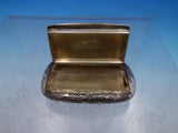 Portuguese .916 Sterling Silver Box Hinged Lid Hand Engraved GW Interior (#6716)