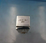 .950 Silver Lipstick Case with Crown and Mirror Hand Engraved 2 1/4" (#6808)