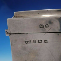 Estate English Silver Cigarette Box with Wood Lining by Walker & Hall (#4238)