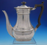 William Hutton & Sons Estate English Silver Tea Pot with Wood Handle (#4249)