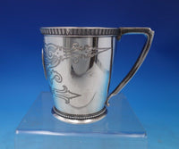 Medallion by Wendt Sterling Silver Mug Applied Medallion Hand Chased (#6856-2)