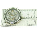 English Sterling Silver Pin with Applied Gold Sheffield Circa 1881 (#J1672)