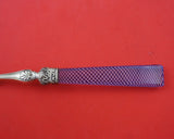 Austrian Sterling Silver Dessert Set 18pc Clear Glass Cobalt Blue Handles Woven