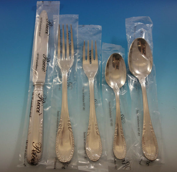 Impero by Ricci Stainless Steel Flatware Set for 12 Service 65 pieces New Italy