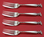 Romance of the Sea by Wallace Sterling Silver Fish Fork Set 4pc AS Custom Made