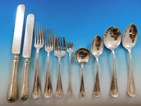 Commonwealth Engraved by Watson Sterling Silver Flatware Set 132 Pcs Dated 1910