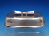 Modernic by Towle Sterling Silver Butter Dish w/Glass Liner Green Enamel (#7404)