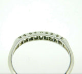 Antique Platinum Genuine Natural Diamond Anniversary Ring Band (#J4496)