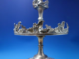 John Parkes English Sterling Silver Cruet Stand Birmingham 1836 Holly (#6494)
