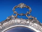 German .800 Silver Tea Tray Bright-Cut w/Shell Oak Leaves Lion Crest Stag #7457