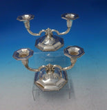 Norwegian .830 Silver Candelabra Pair 2-Light 4 5/8" Tall x 9" (#5150)